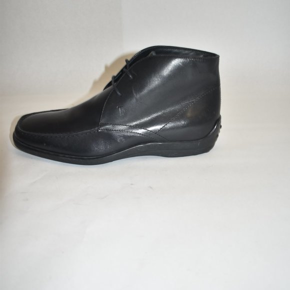 Tod\'s Men\'s Leather Chukka Boots Black Size 6 US